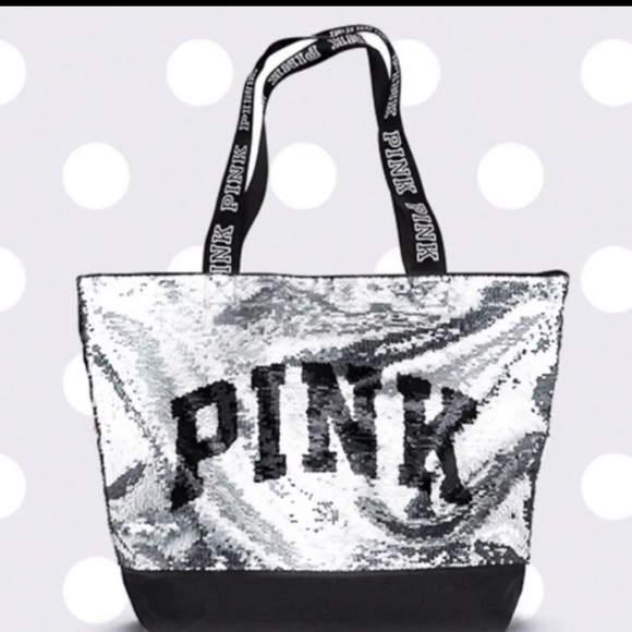 PINK Victoria's Secret Handbags - NWT Victoria’s Secret Pink Sequined Tote Bag